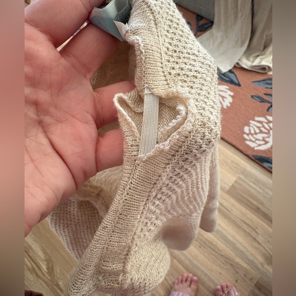 Free People Free-est Krista Cotton-Linen Sweater Set in Natural Size Small - Picture 4 of 5